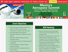 Tablet Screenshot of mexicoaerospacesummit.com